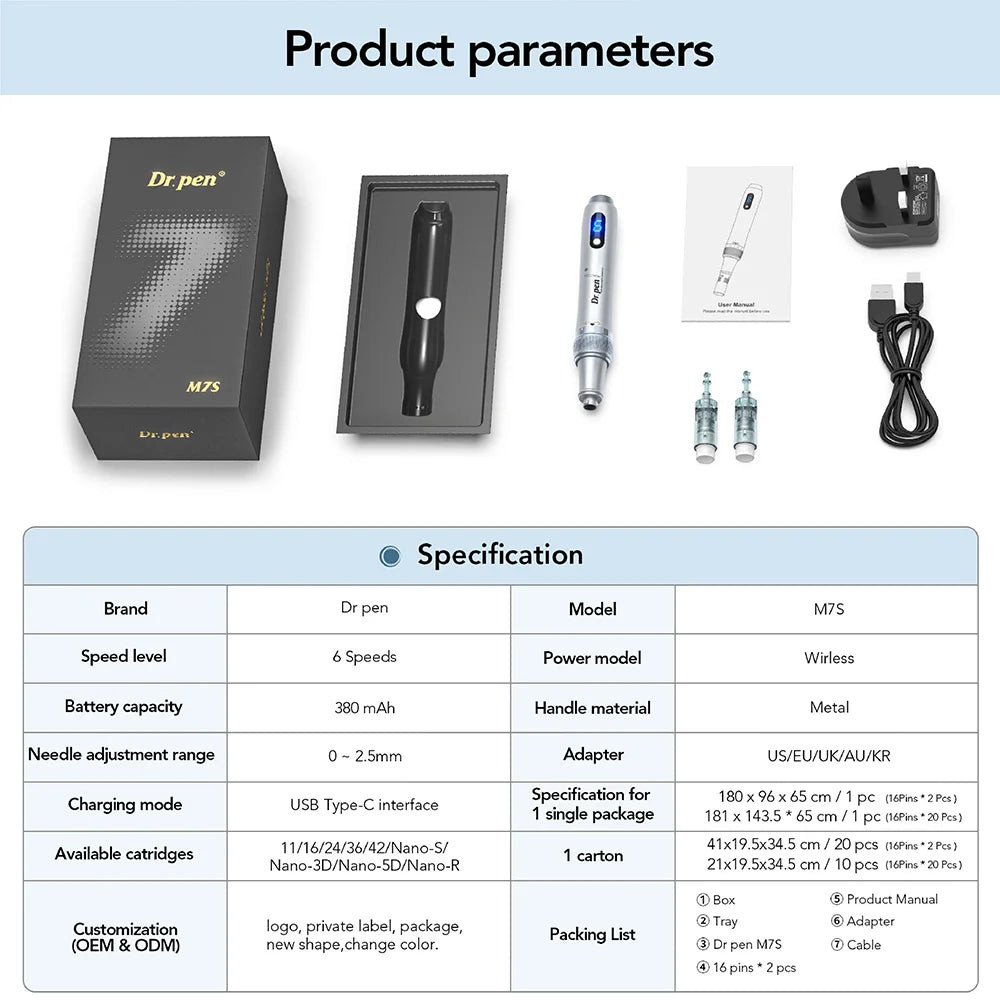 Dr. Pen M7S Microneedling Pen mit 22 Kartuschen – Produktansicht 8