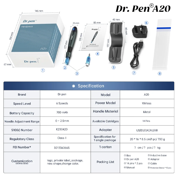 Dr. Pen A20 Advanced Microneedling Pen – Produktansicht 8